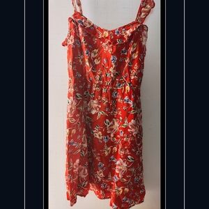 Astr The Label Orange Floral Dress